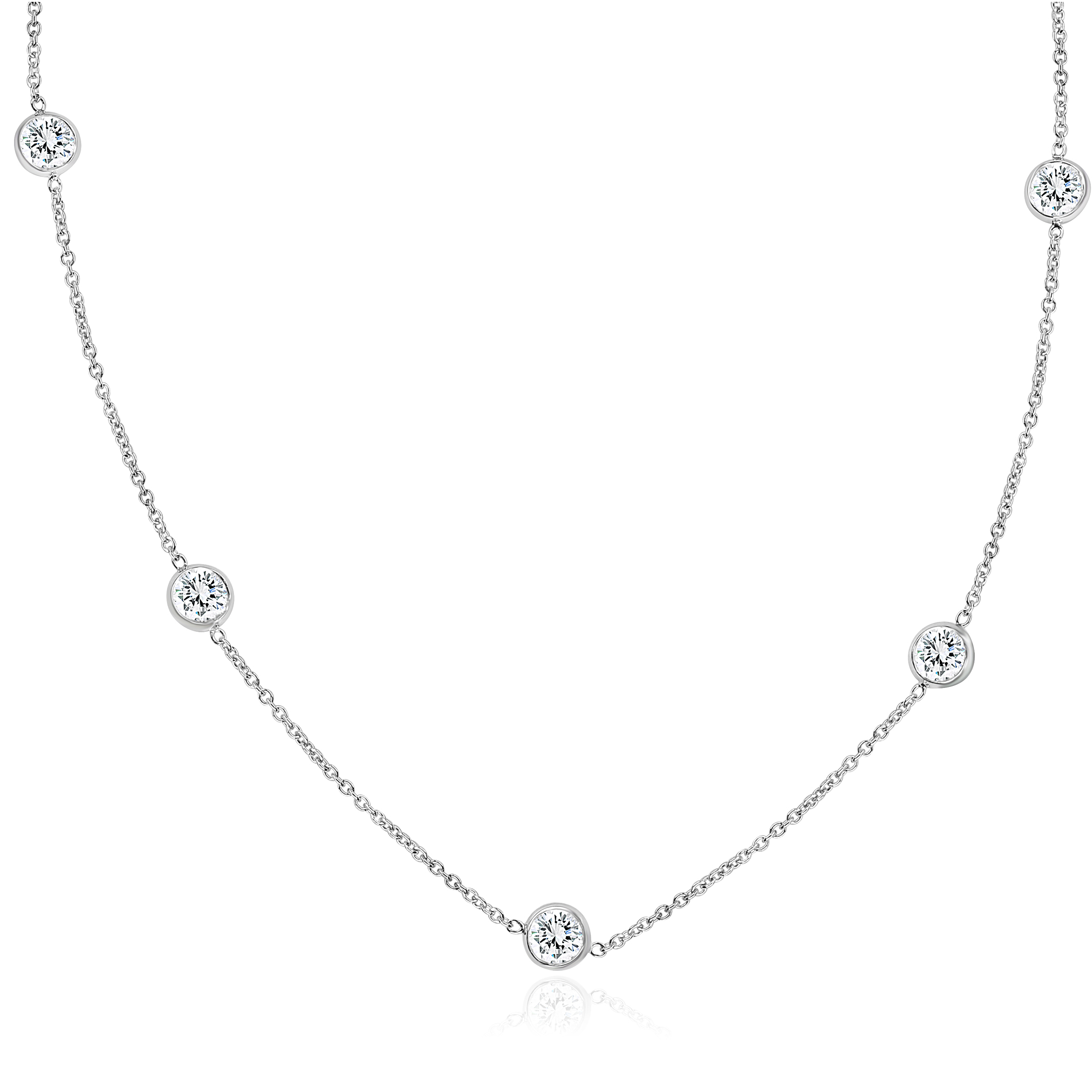 14KW DIAMONDS BY THE YARD NECKLACE 9D=2.43CT